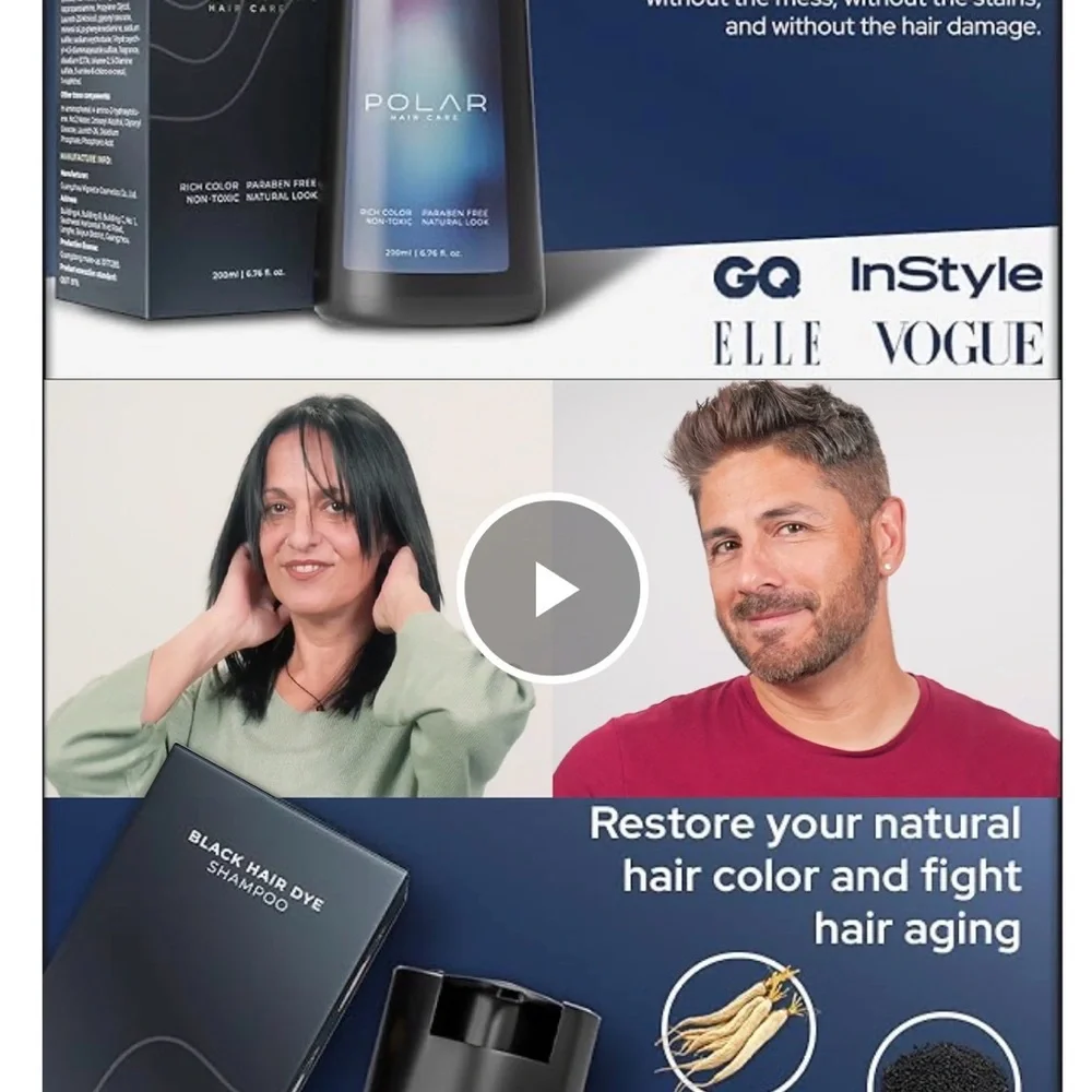 Sale 🌹Polar Hair Dye Black Shampoo – non toxic new unisex - Picture 4 of 8